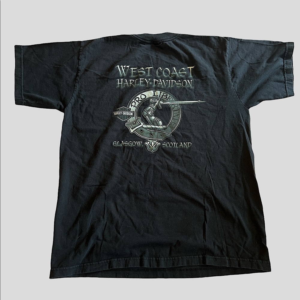 Harley Davidson Dealership Shirt West Coast Harley Davidson in Glasgow Scotland.